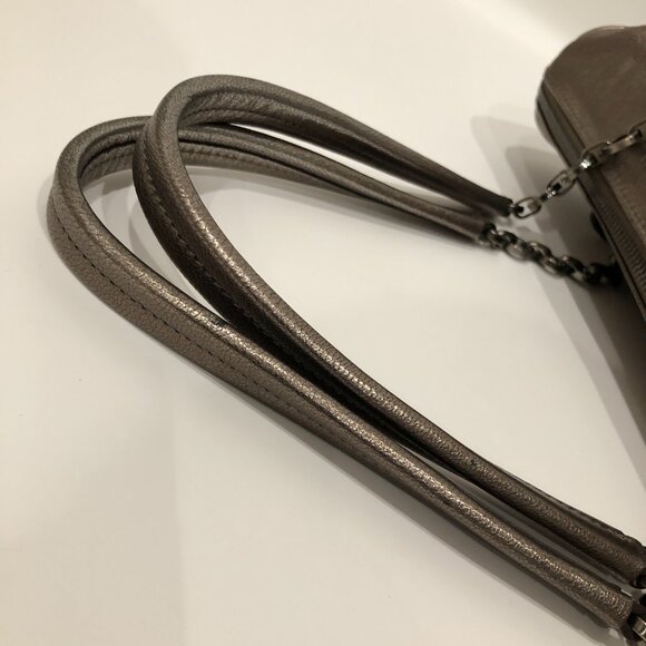 #7 Ferragamo Metallic Shoulder Bag Sku# 85477 (Gently Used) - Picture 7 of 16